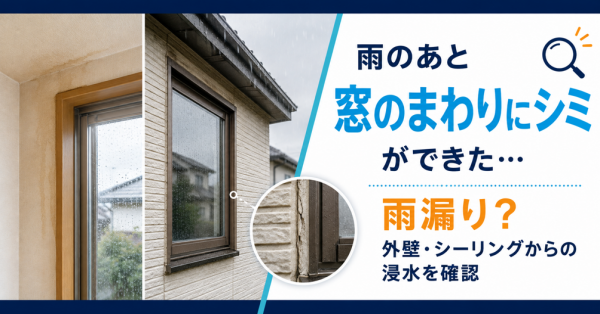 「葛飾区・足立区の雨漏り修理| 窓まわりのシミは外壁・シーリングからの浸水?」